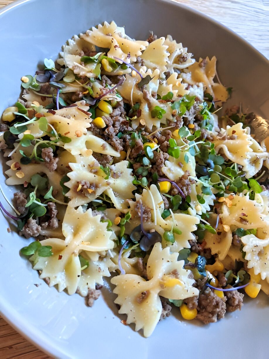 Bowtie Pasta with Ground Beef