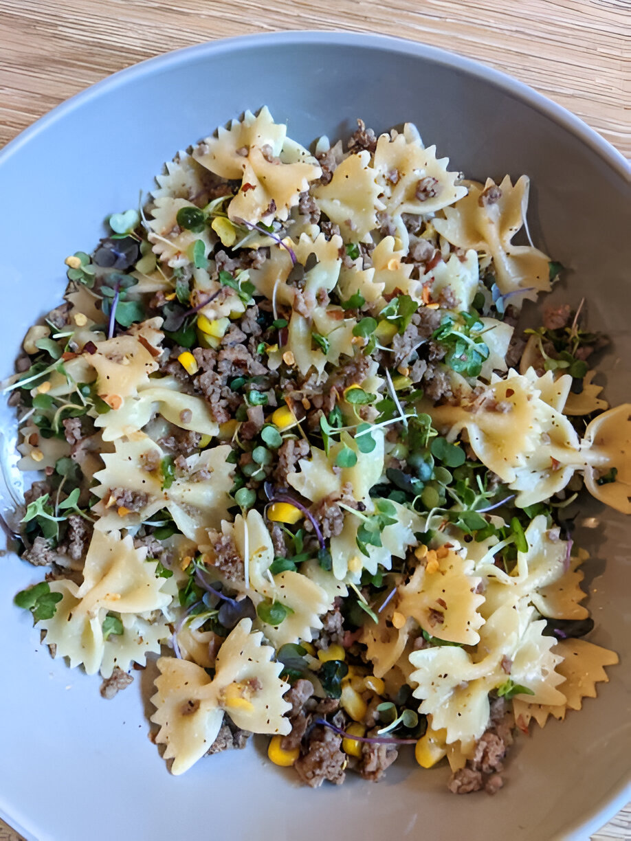 Bowtie Pasta with Ground Beef