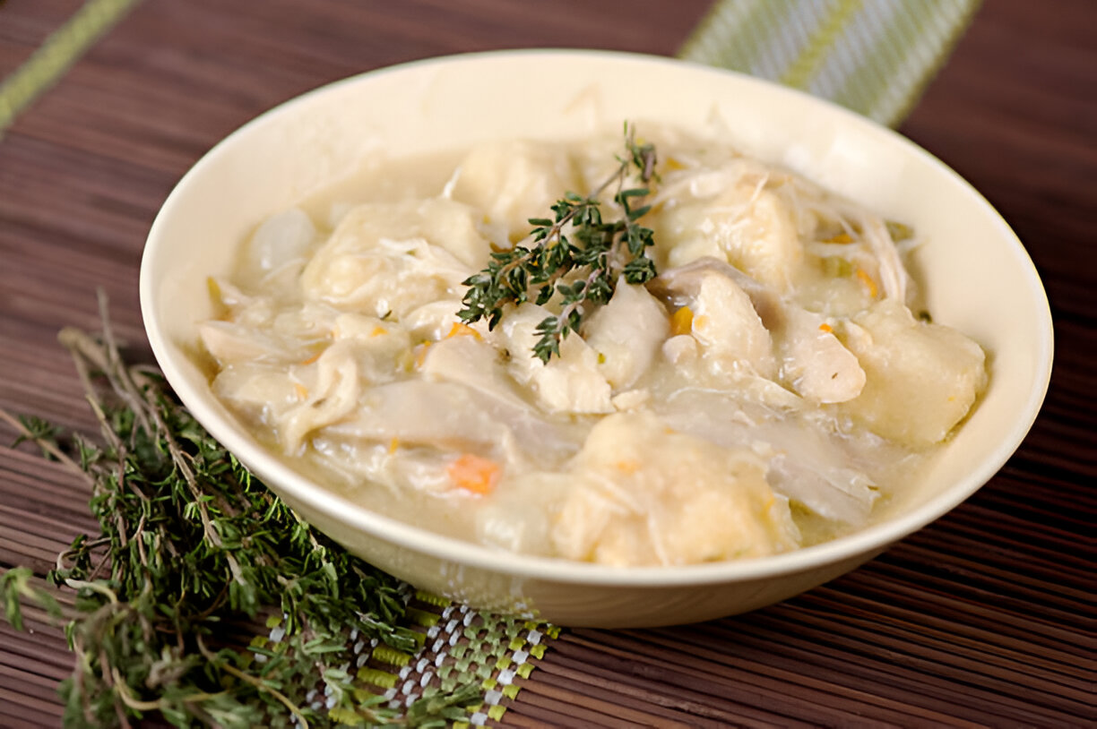 Classic Chicken Dumplings Soup Comfort