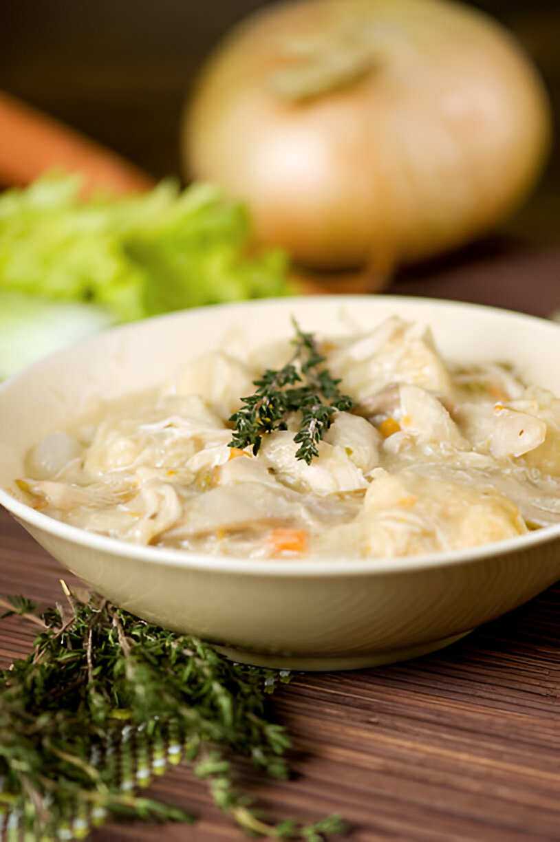 Classic Chicken Dumplings Soup Comfort