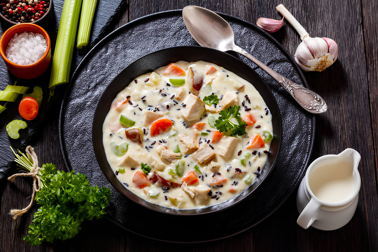 Creamy Chicken Poblano Pepper Soup