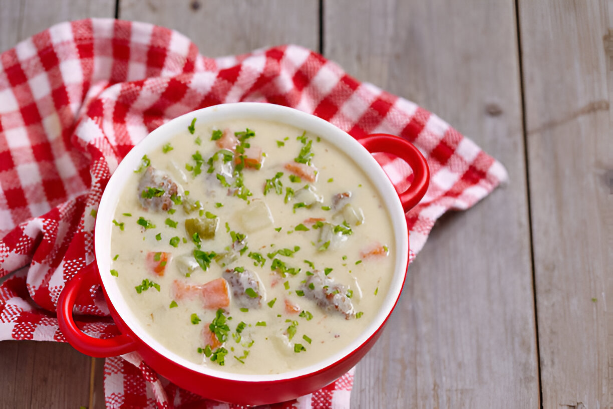 Crockpot Creamy Potato Hamburger Soup