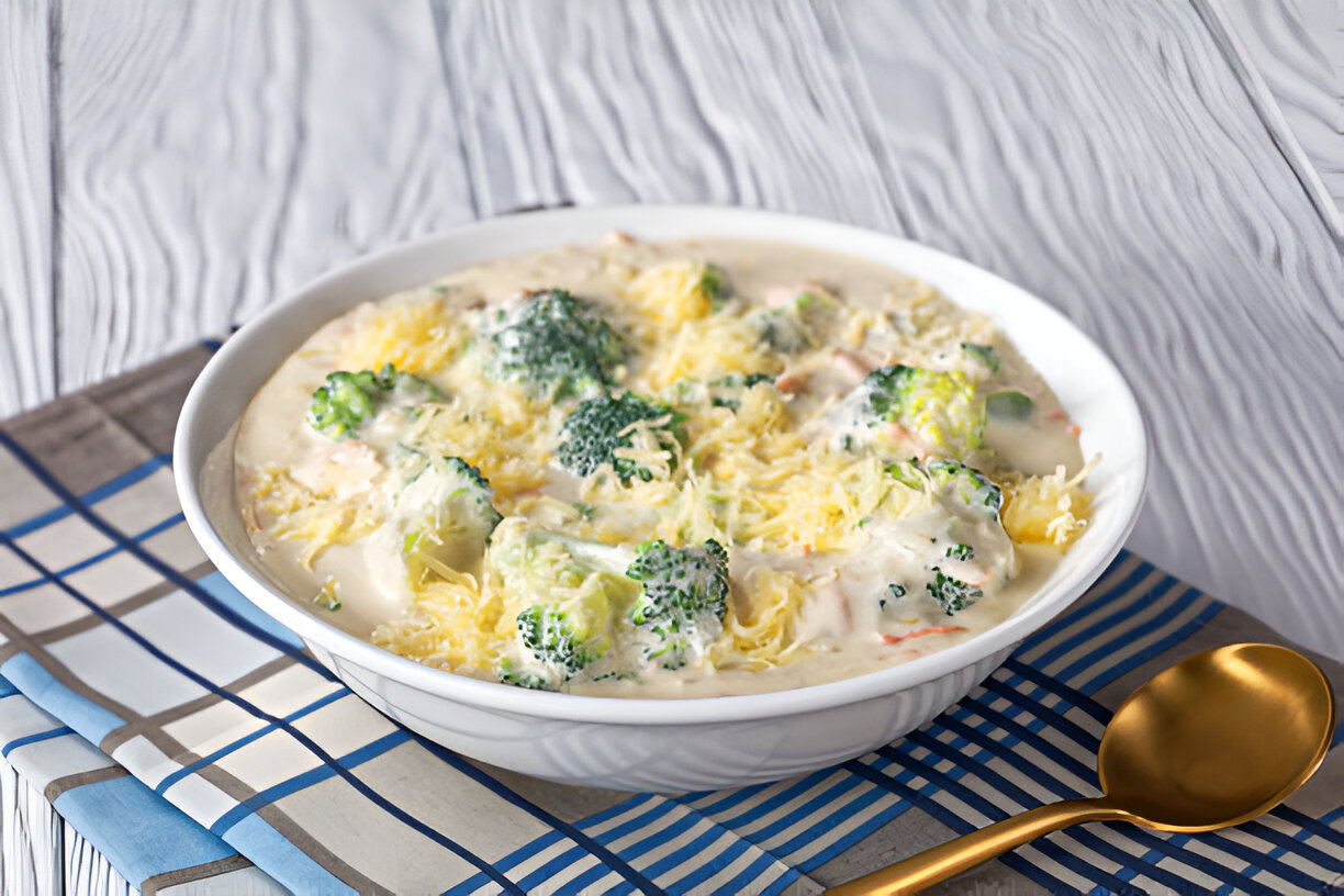 Crockpot Potato Broccoli Cheddar Soup