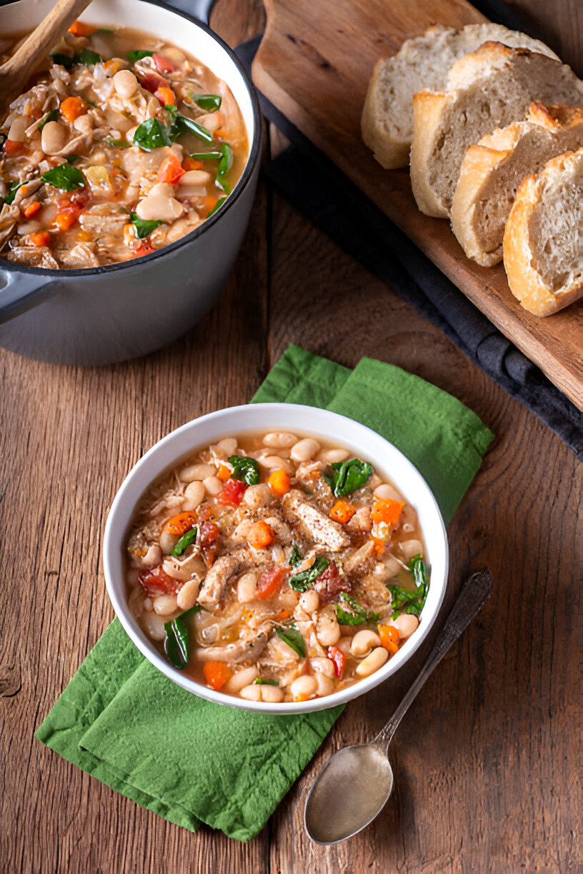 slow cooker white bean soup