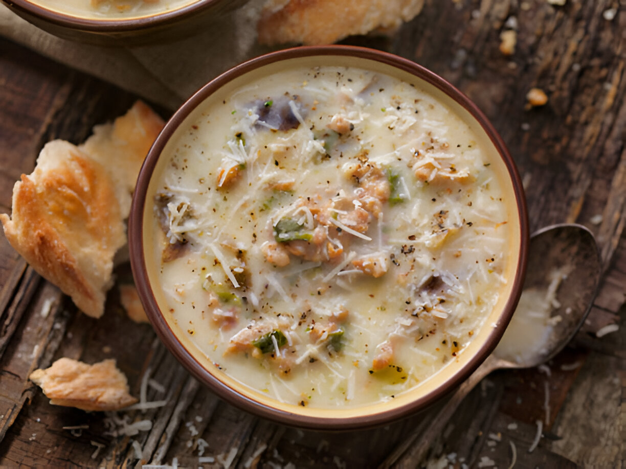 the Creamy Parmesan Italian Sausage Soup recipe