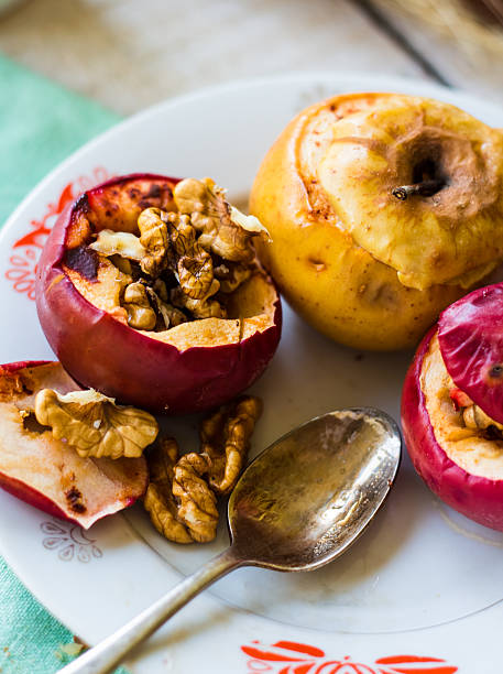 Baked Apples with Feta, Honey, and Cranberries