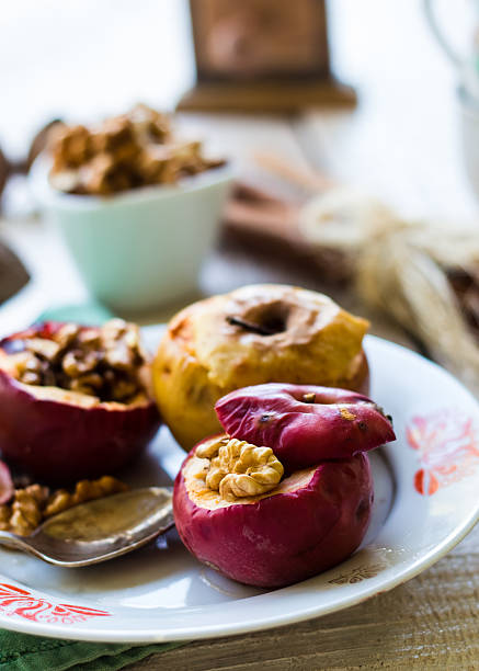 Baked Apples with Feta, Honey, and Cranberries