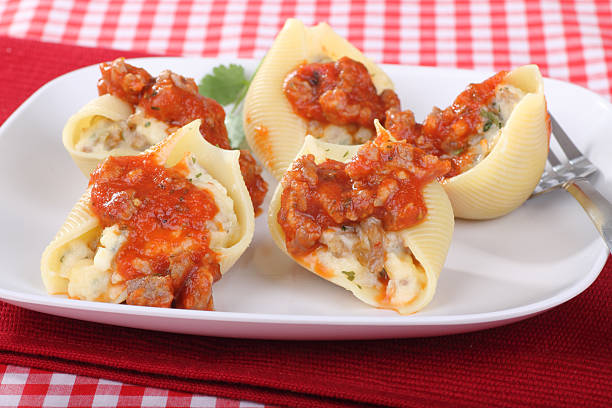 Beef-Stuffed Shells with Creamy Ricotta Filling