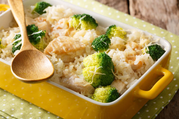 Broccoli, Rice, Cheese, and Chicken Casserole