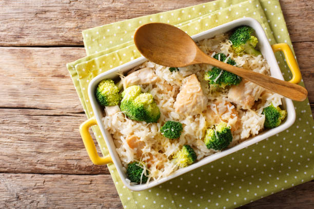 Broccoli, Rice, Cheese, and Chicken Casserole