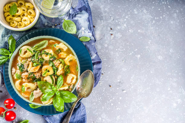 Creamy Macaroni and Spinach Soup