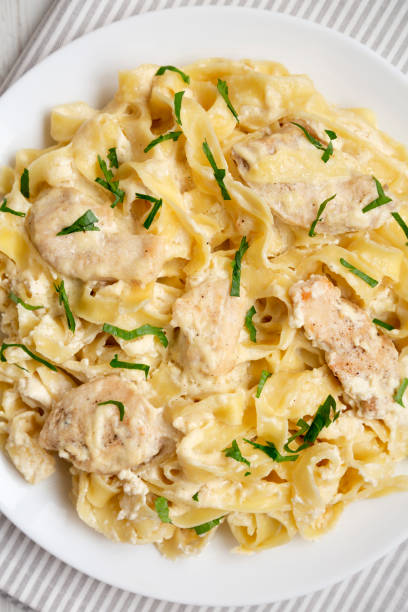 Garlic Butter Chicken Bites with Savory Creamy Parmesan Pasta