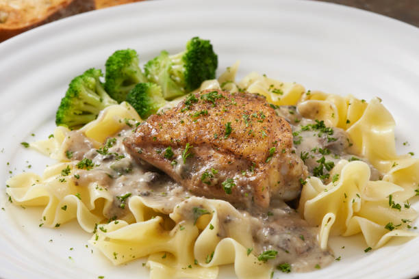 Garlic Butter Steak with Creamy Parmesan Rigatoni