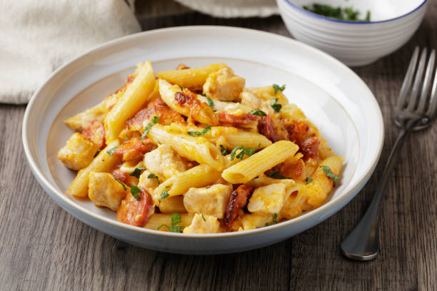 Garlic Parmesan Chicken Pasta Bake