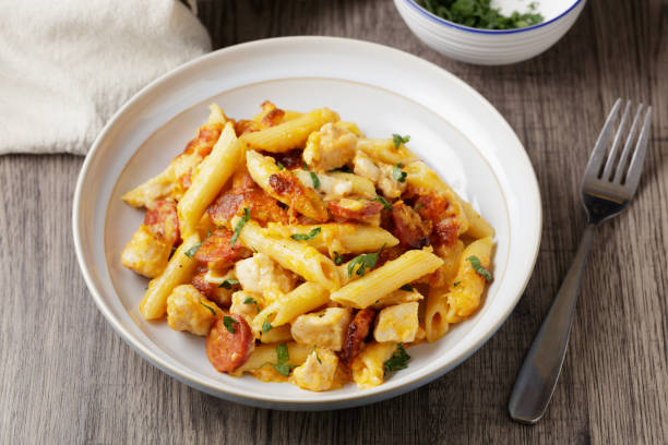 Garlic Parmesan Chicken Pasta Bake