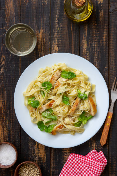 Golden Garlic Butter Chicken with Creamy Parmesan Linguine