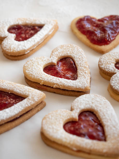 Raspberry Almond Shortbread Thumbprint Cookies