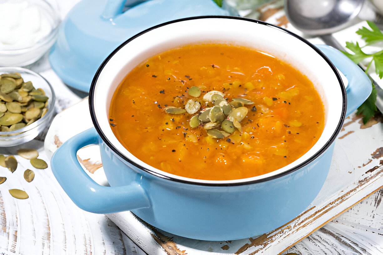 Spiced Carrot and Lentil Soup