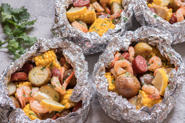 shrimp foil packets oven