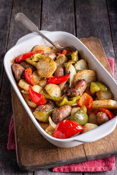 sheet pan sausage and potatoes