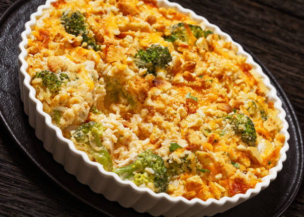 Cheesy Chicken Broccoli and Rice Casserole