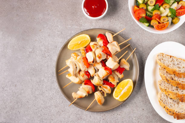 Garlic Parmesan Chicken Skewers