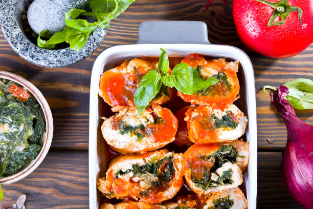 Roasted Red Pepper, Spinach, and Mozzarella 