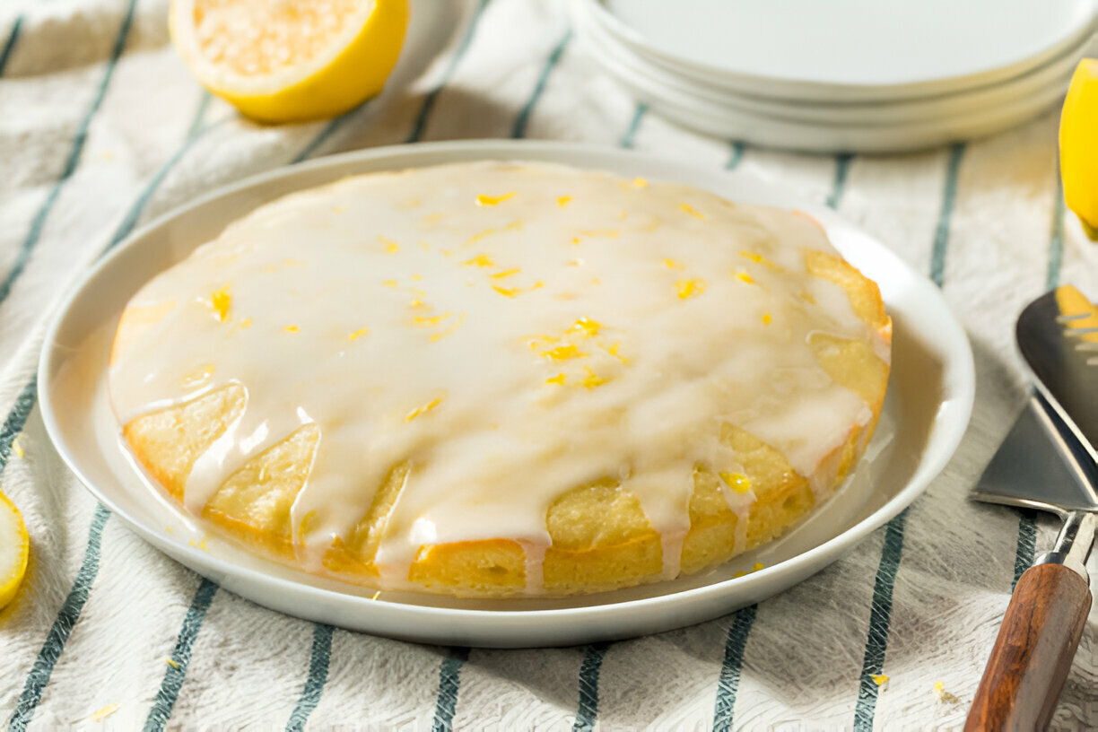 4-Ingredient Lemon Cream Cheese Dump Cake