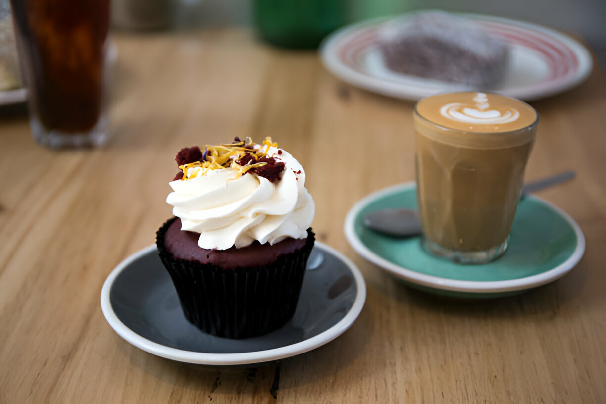 Espresso Brownie Cupcakes with Coffee Buttercream