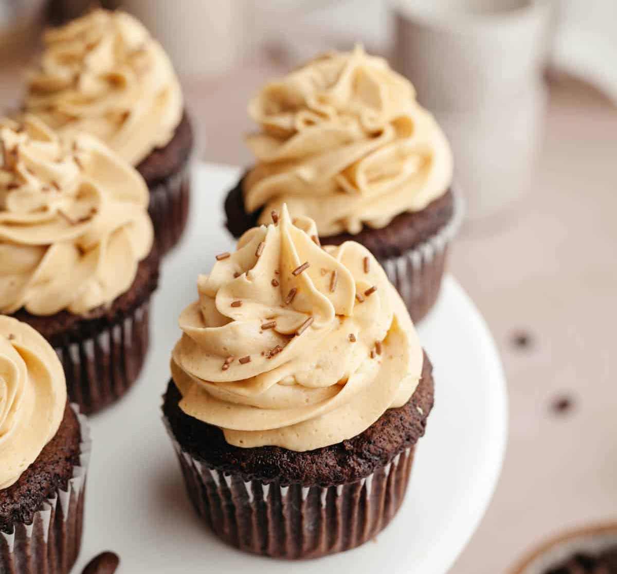 Espresso Brownie Cupcakes with Coffee Buttercream