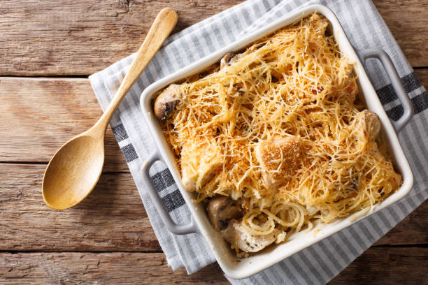 Garlic Parmesan Chicken Pasta Bake