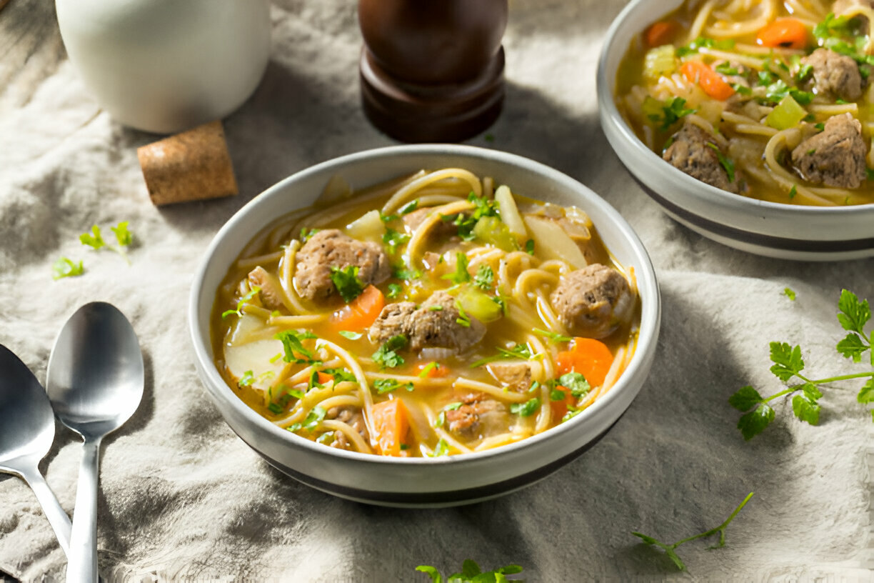 Hamburger Noodle Soup