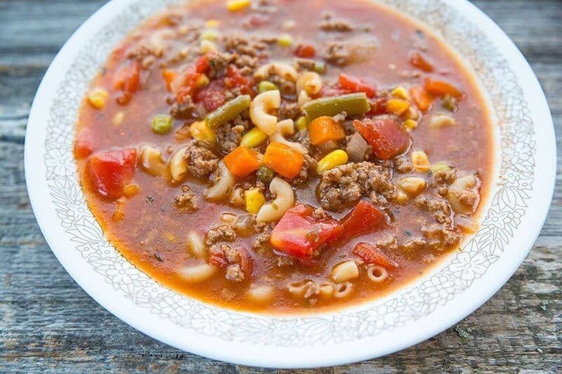 Hamburger Noodle Soup