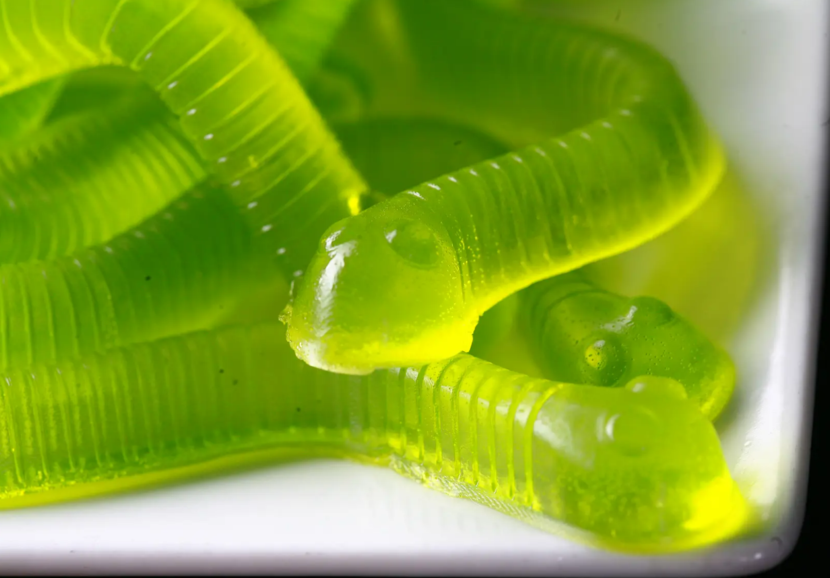 Homemade Dill Pickle Gummy Worms