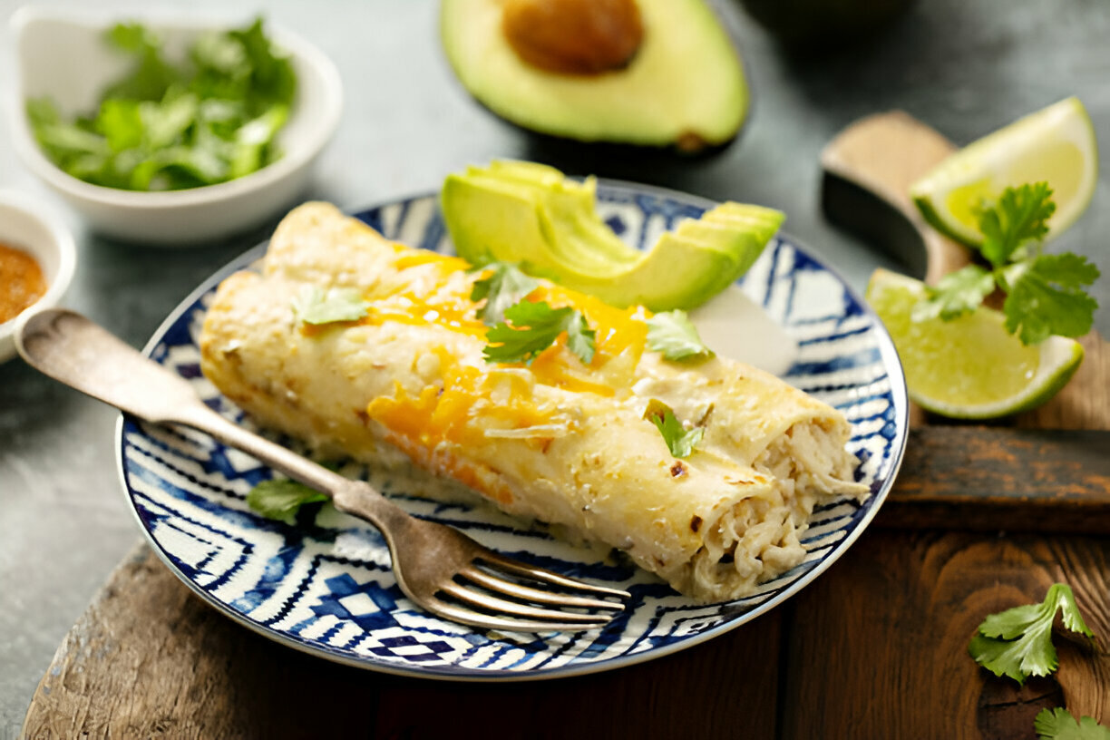 Low Carb White Chicken Enchiladas