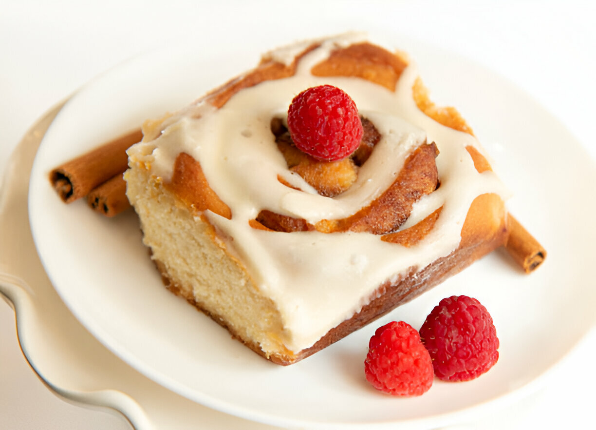 Raspberry Cinnamon Rolls with Lemon Glaze