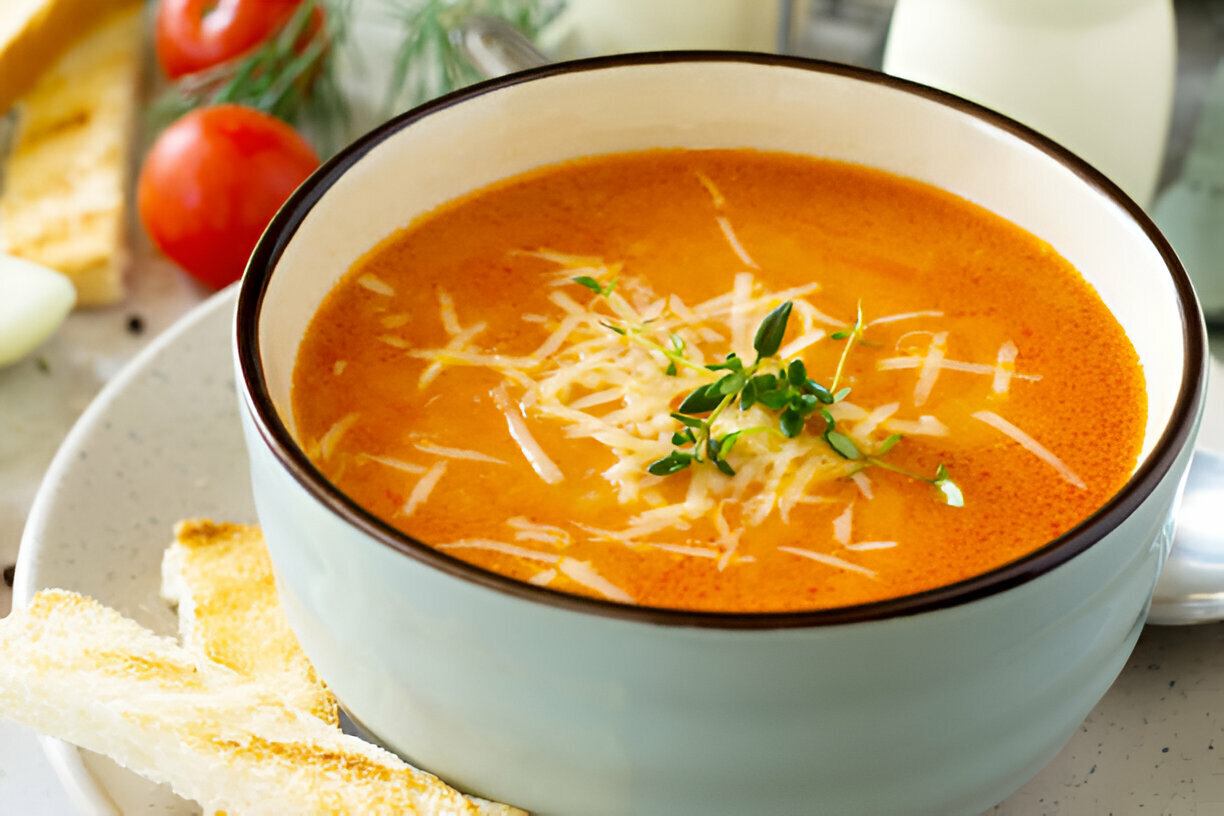 Tomato Basil Parmesan Soup