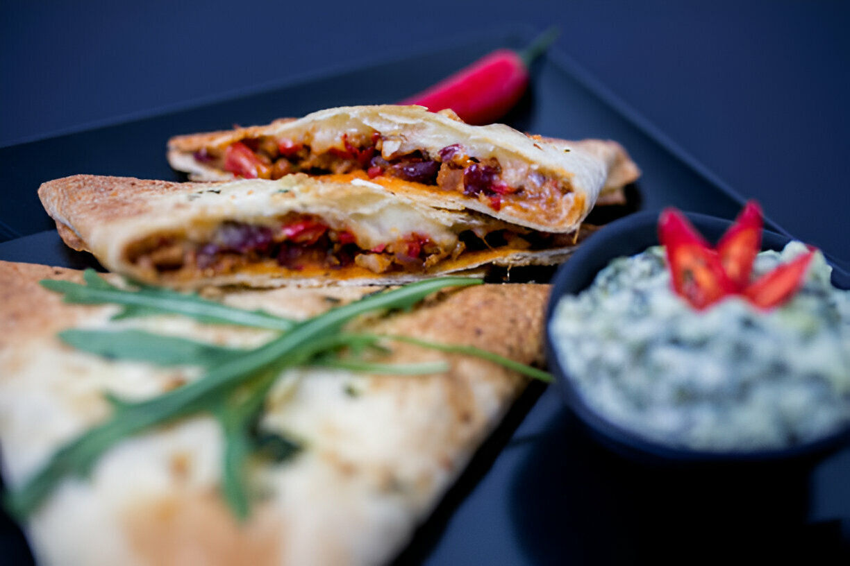 Vegetarian Quesadillas with Black Beans and Sweet Potato