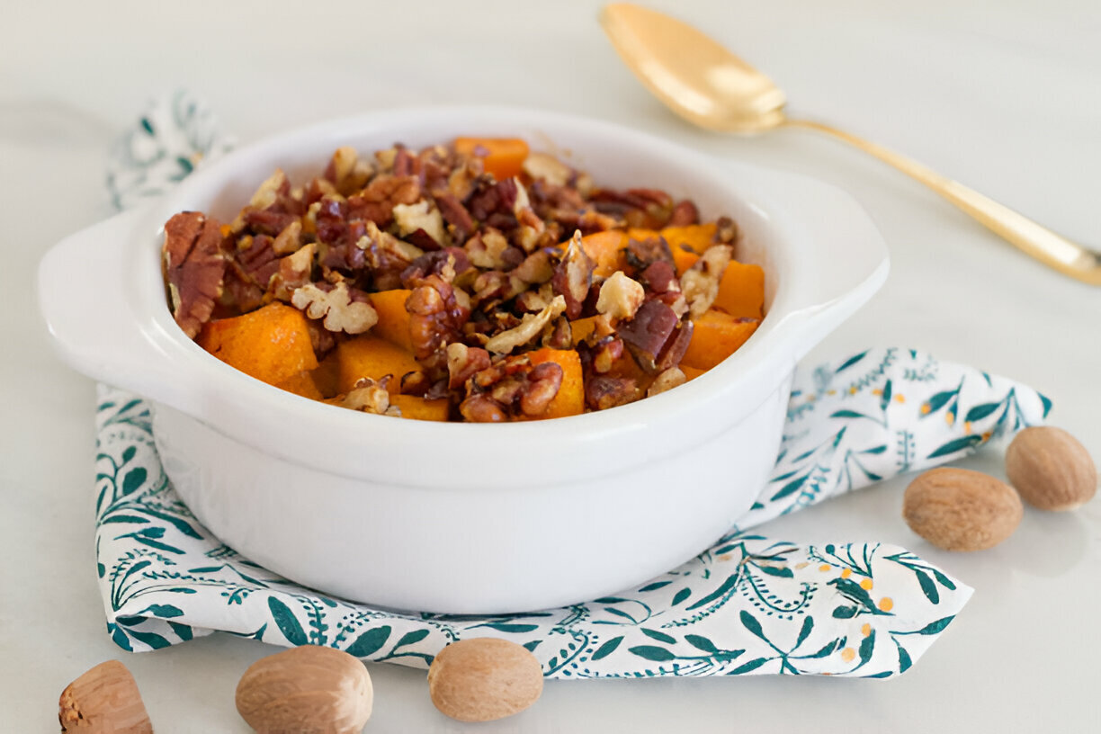 Walnut Maple Roasted Sweet Potatoes